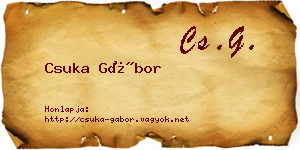 Csuka Gábor névjegykártya
