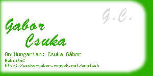 gabor csuka business card