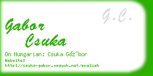 gabor csuka business card